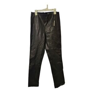 Rag & Bone Simone Lamb Leather Pants Black Size 6 NWT $996 Stretch Waistband Sli